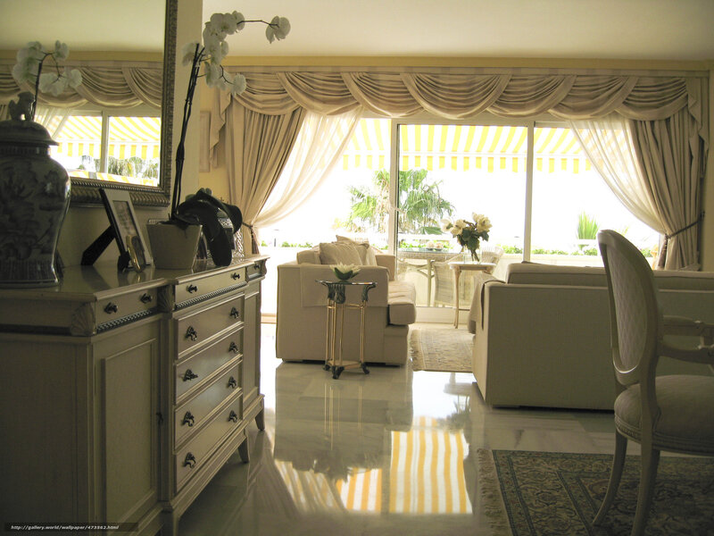 Living Room with Furniture — Beige, Serene