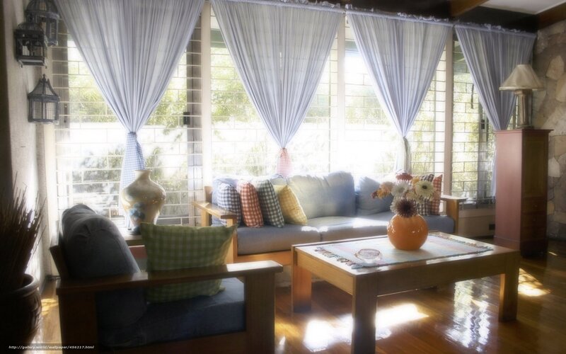 Living Room with Furniture — Brown, Serene