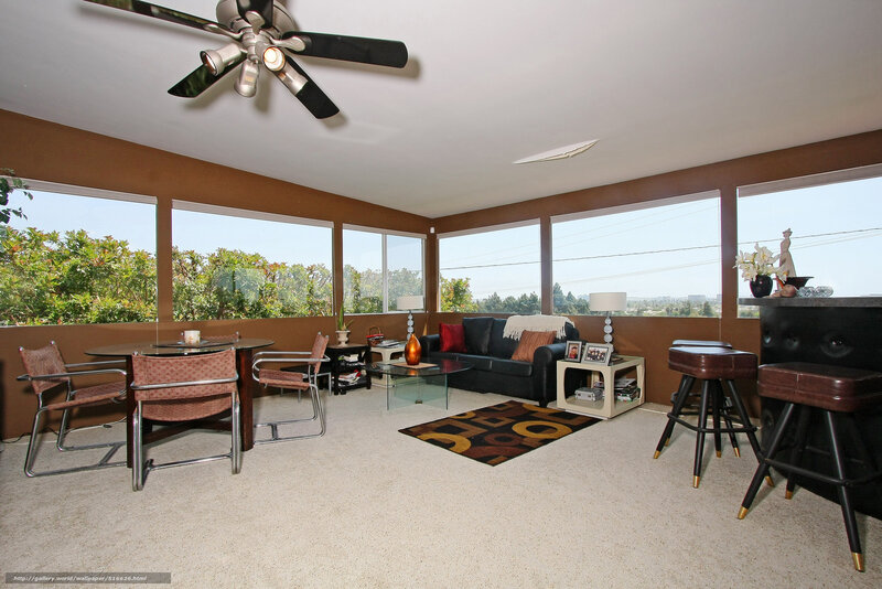 Living room with large windows