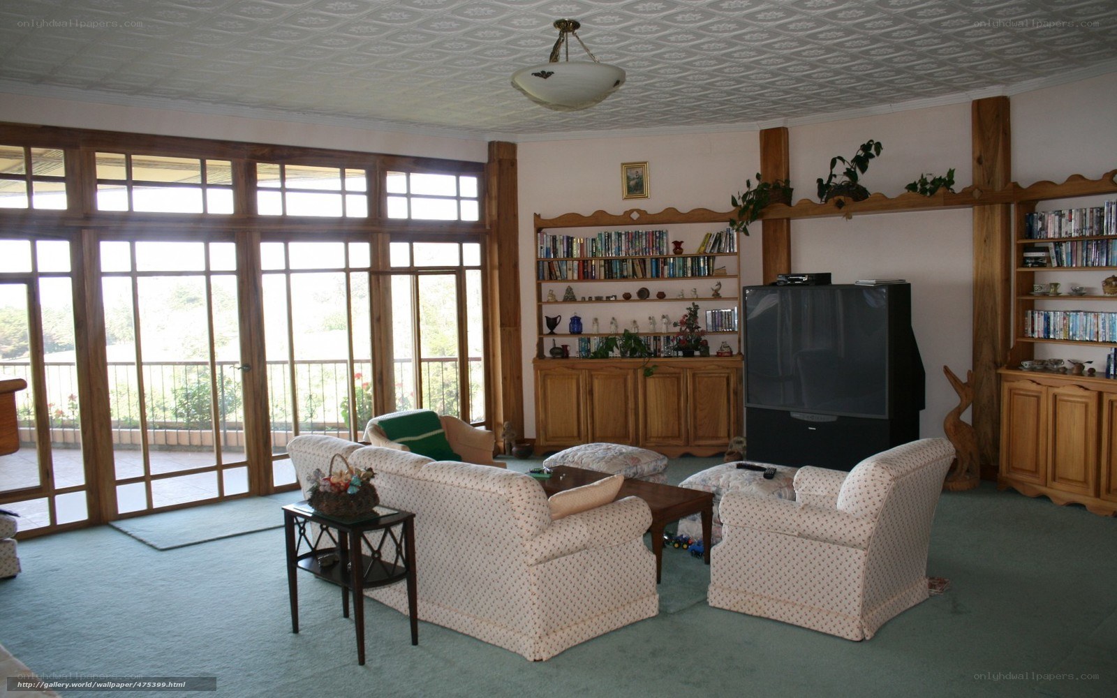 Living room with large windows