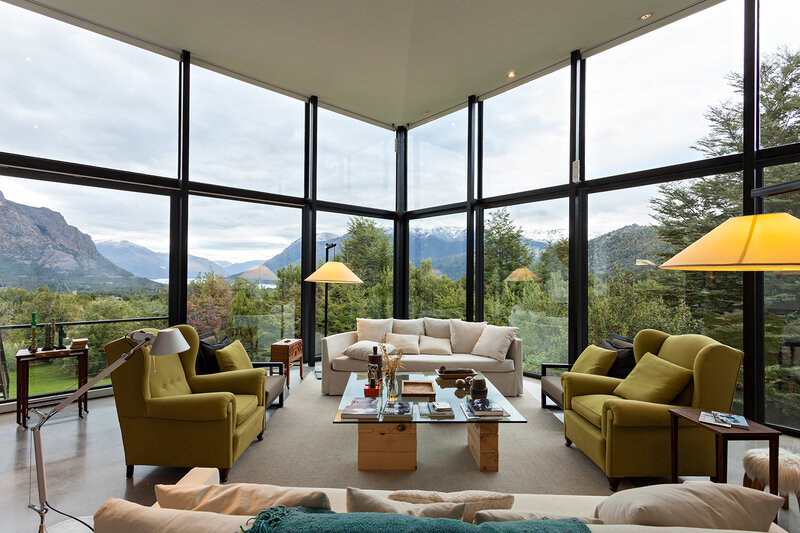 Living Room with Mountain View — Green