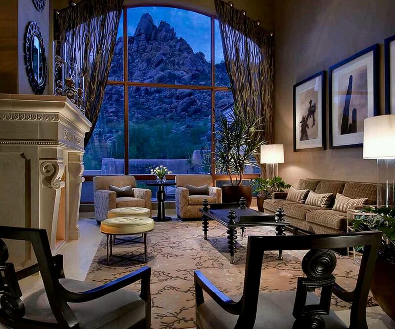 Living Room with Mountain View