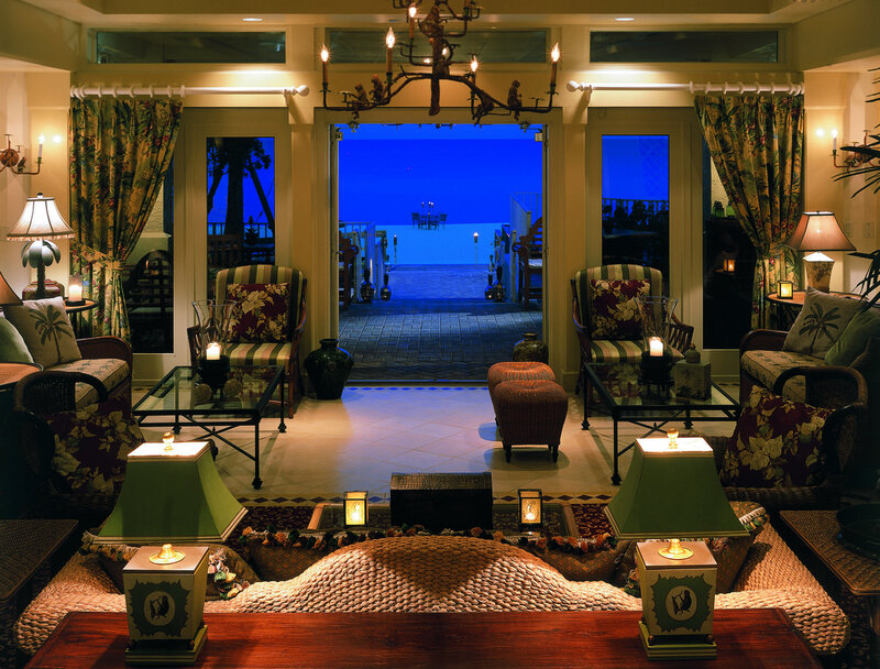 Living Room with Ocean View — Beige