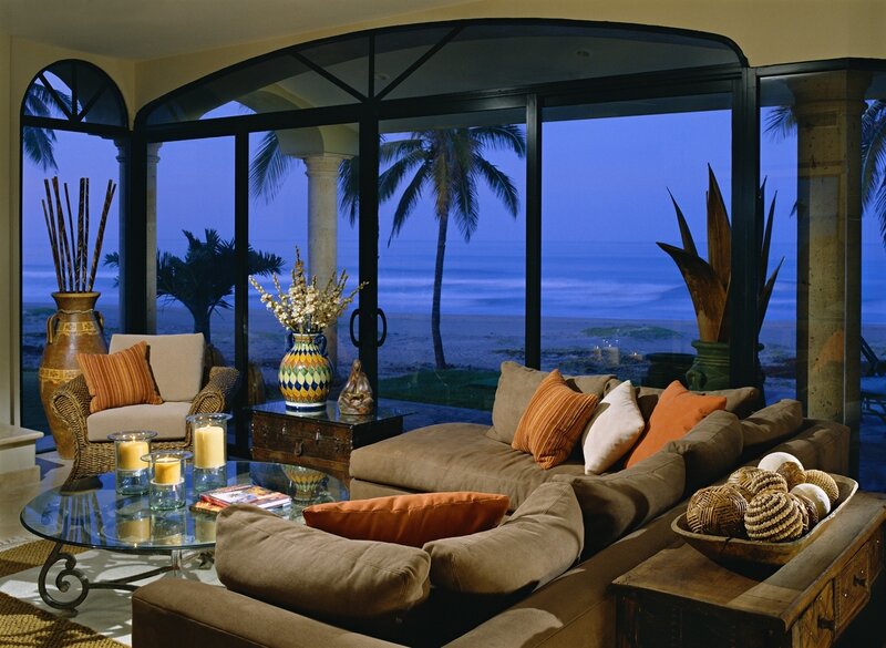 Living Room with Ocean View — Brown