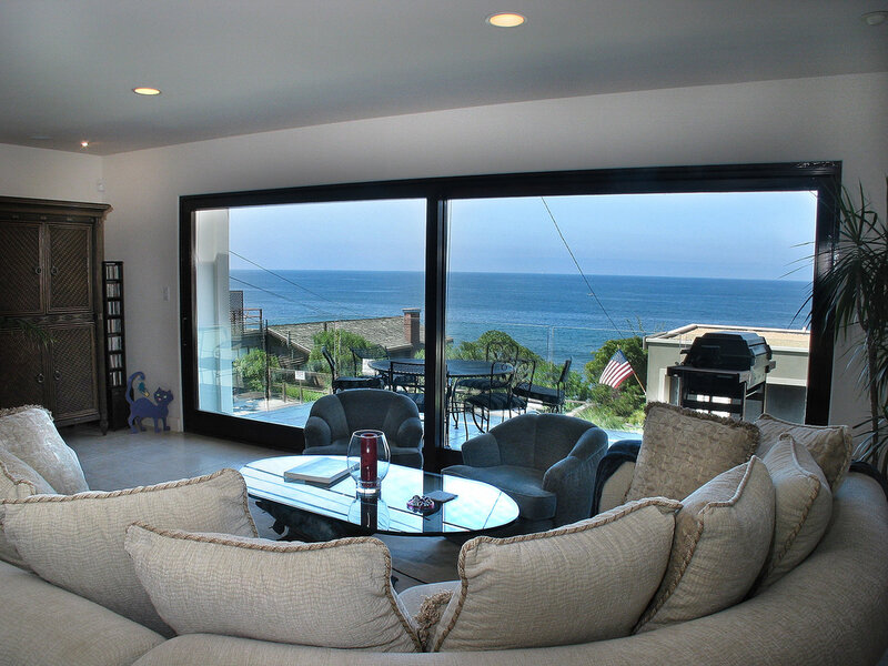 Living room with ocean view