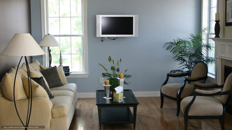 Living room with sofa and TV