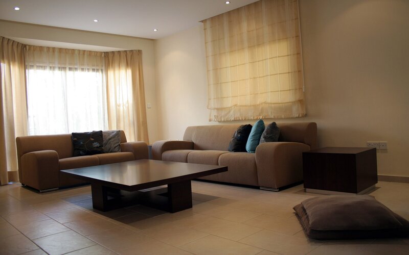 Living Room with Sofas — Beige, Calm, Afternoon, Photograph