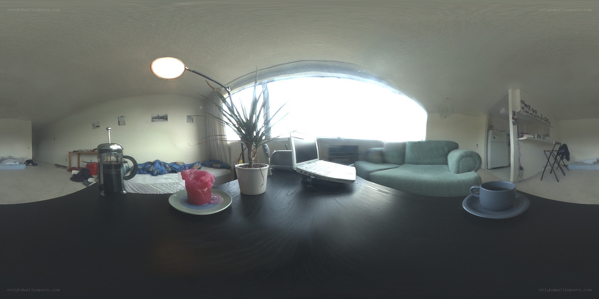 Living room with table and couch