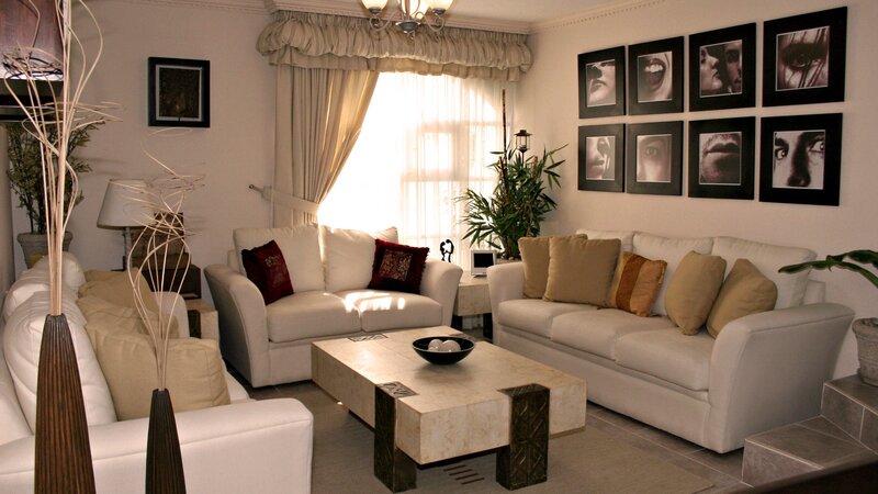 Living Room with White Sofas — Calm