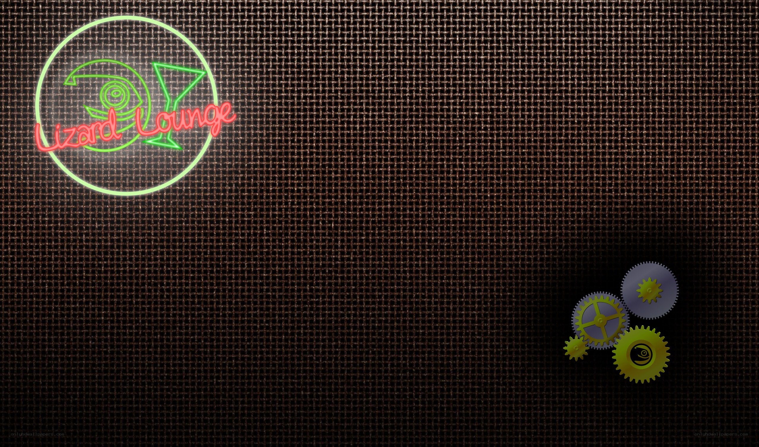 Lizard Lounge logo with gears