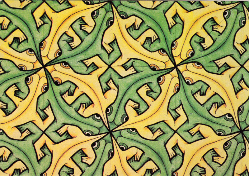 Lizard Tessellation Pattern — Green