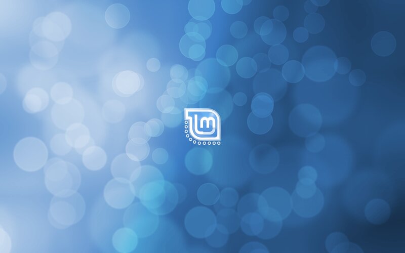 LMDE Logo on Blue Background