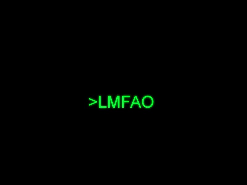 LMFAO text on black background