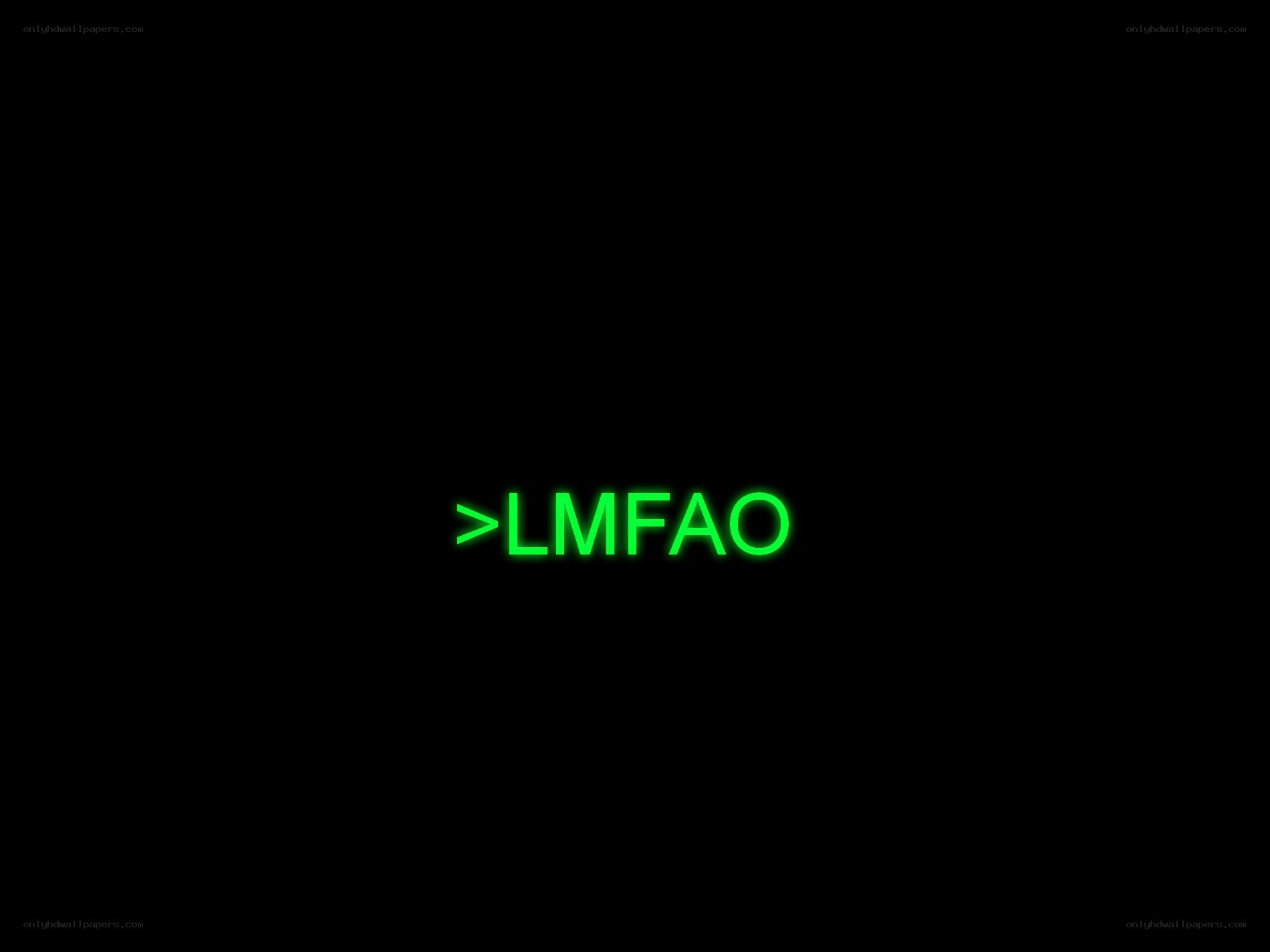 LMFAO text on black background