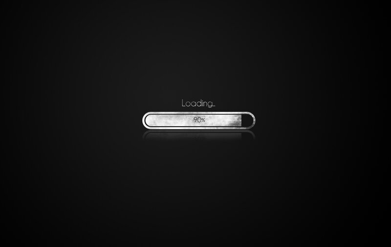 Loading Bar on Black Background — Minimalist