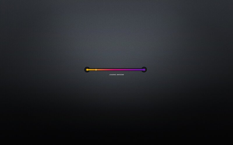 Loading Bar on Dark Background — Black, Minimalist