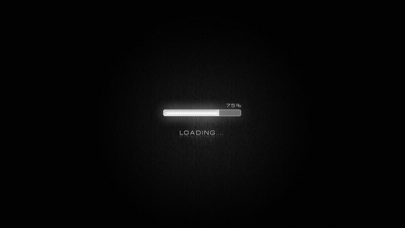 Loading Bar on Dark Background — Black, Neutral, Minimalist, Progress Bar