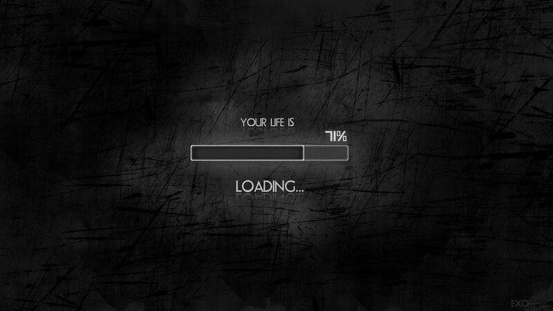 Loading Screen — Black, Dark, Digital Art