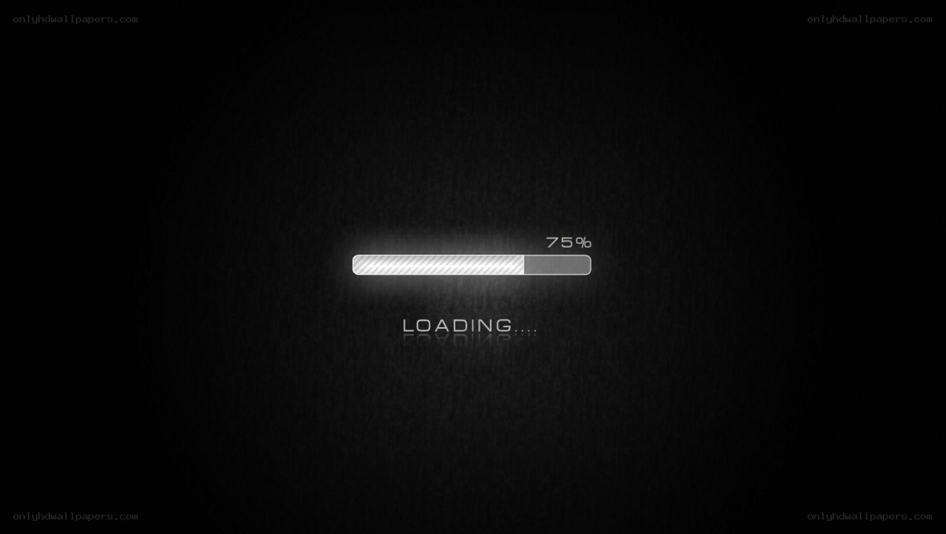 Loading screen with progress bar