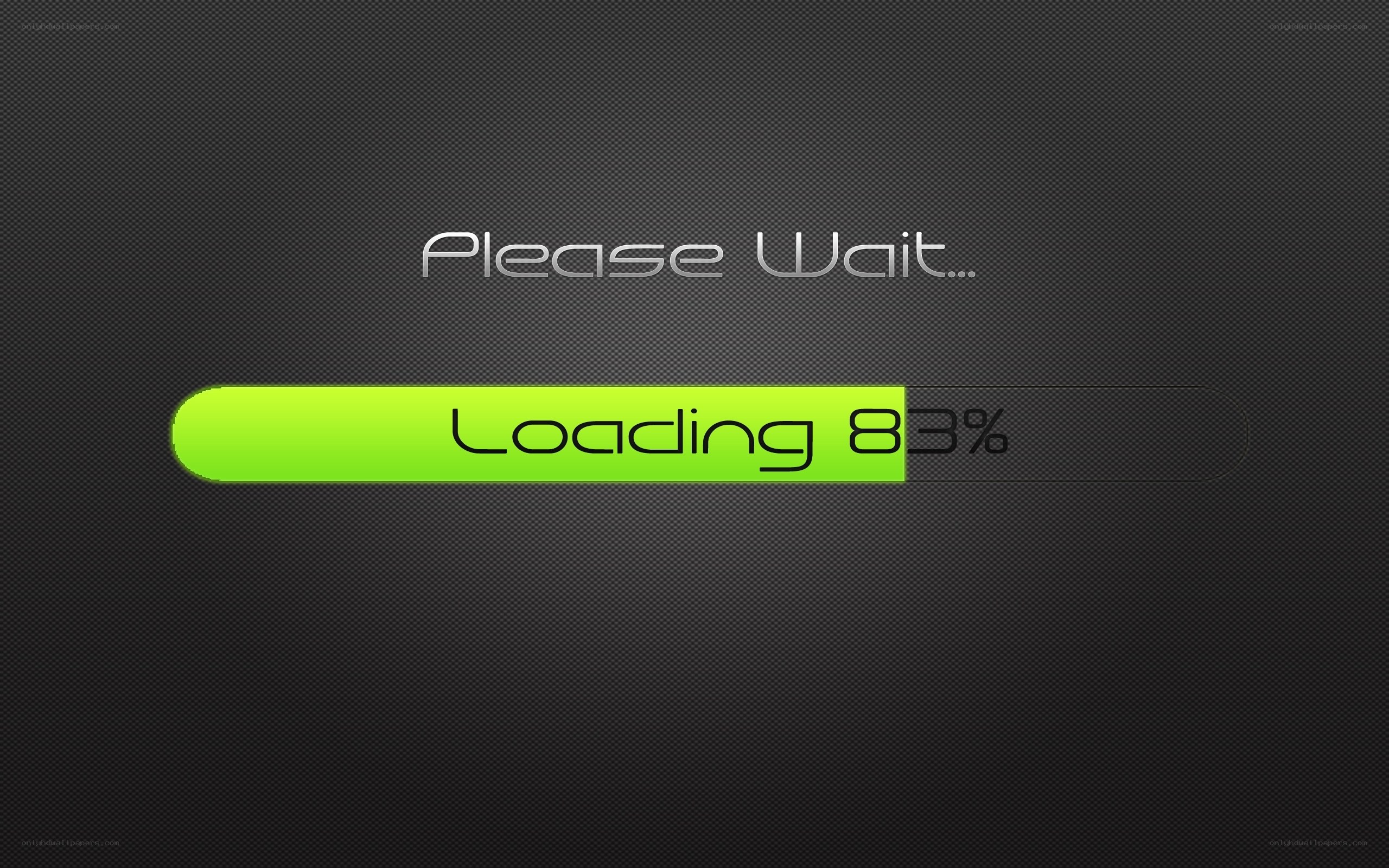 Loading screen with progress bar
