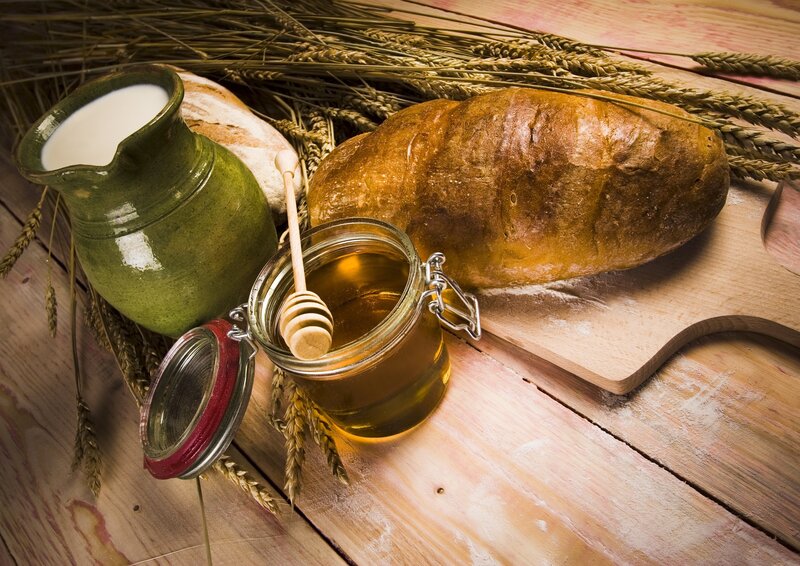 Loaf of Bread with Honey
