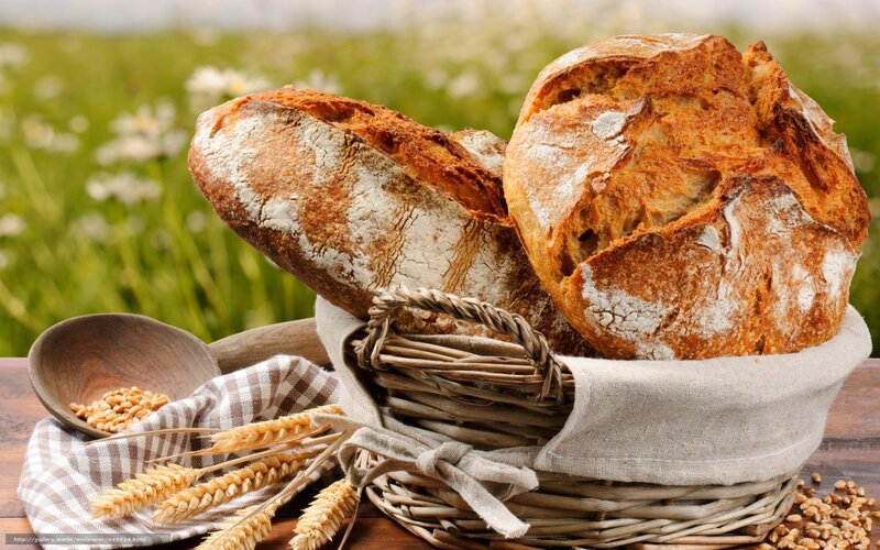 Loaves of Bread in Basket — Brown