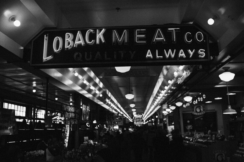 Loback Meat Co sign in market