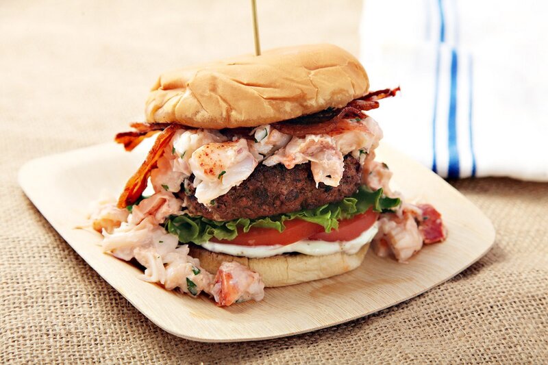 Lobster Burger on Plate