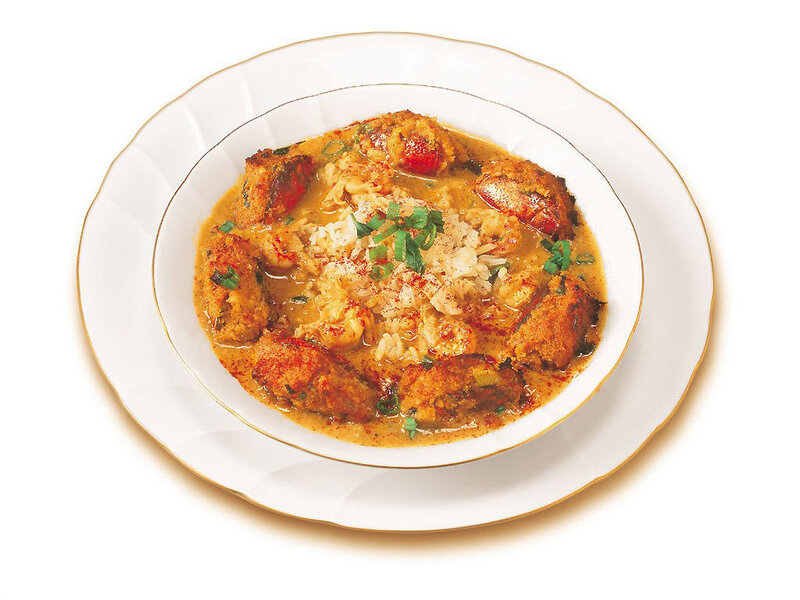 Lobster stew with rice