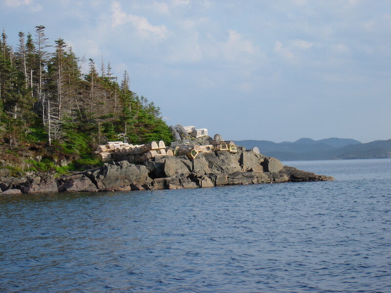 Lobster Traps on Rocky Shore