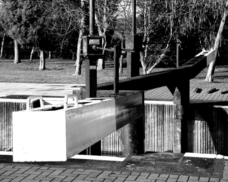Lock gate in a park