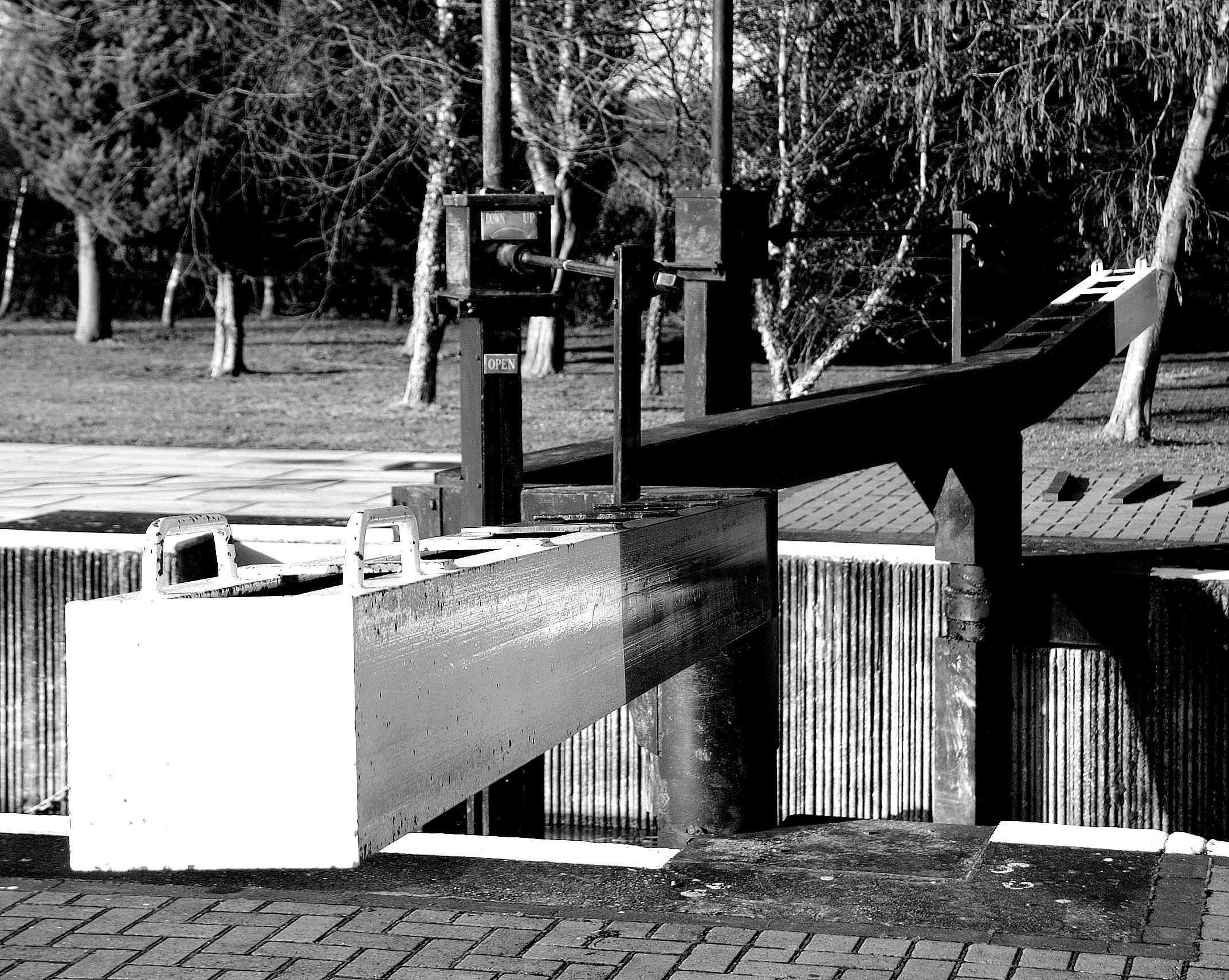 Lock gate in a park