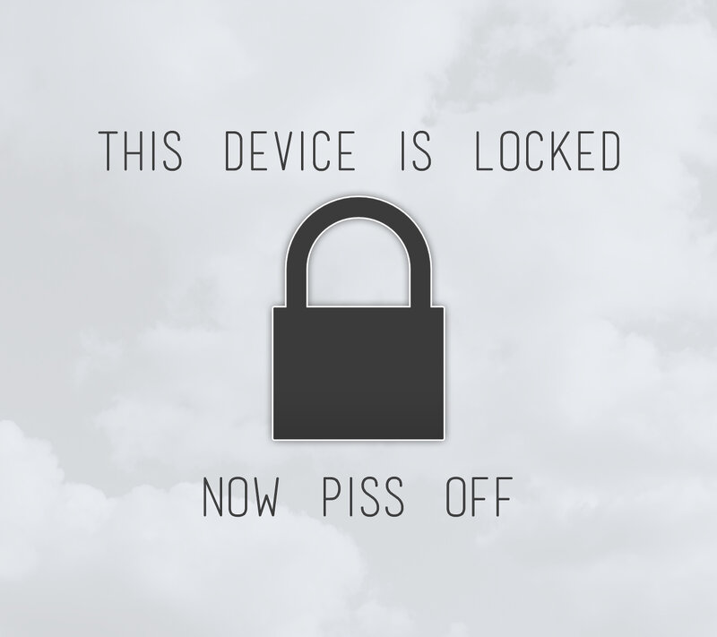 Locked Device Screen