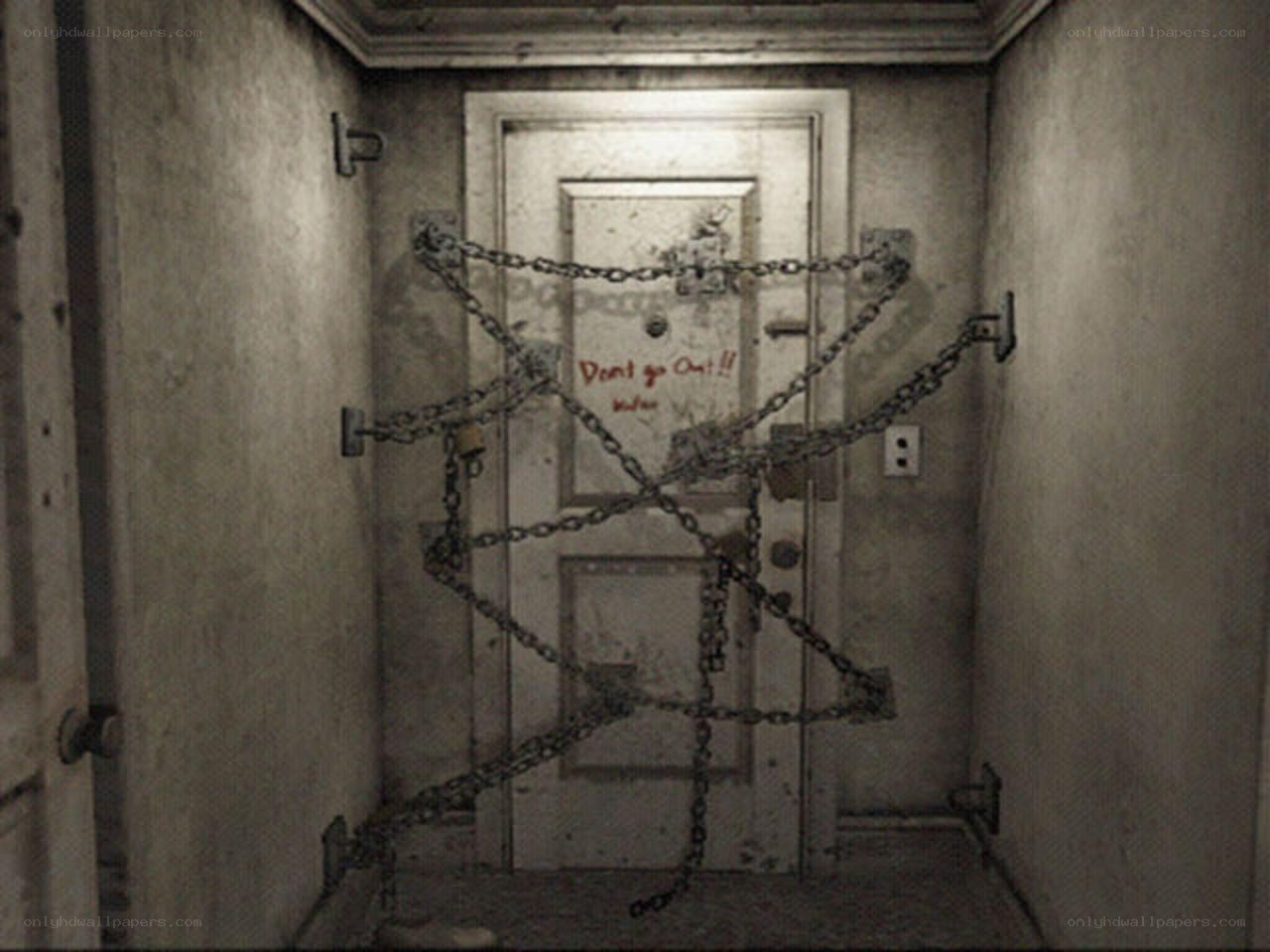 locked door with warning