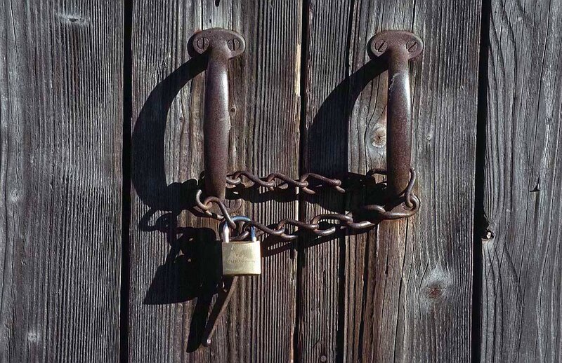 Locked Wooden Door