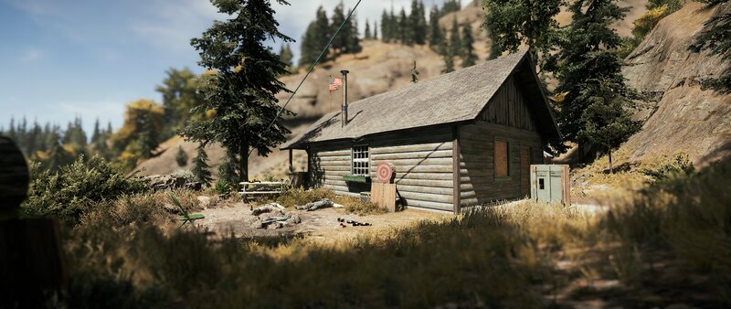Log Cabin in Forest — Brown, Serene, Afternoon, 3d Render