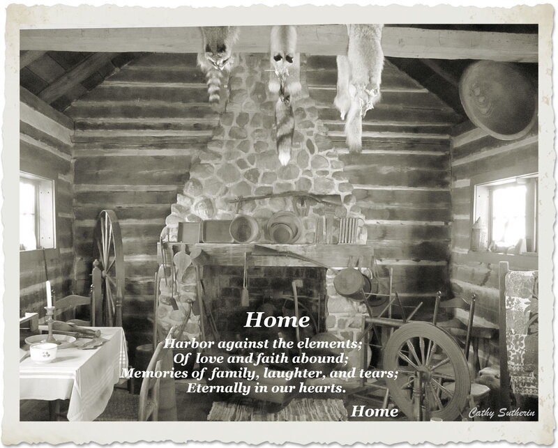 Log Cabin Interior — Black