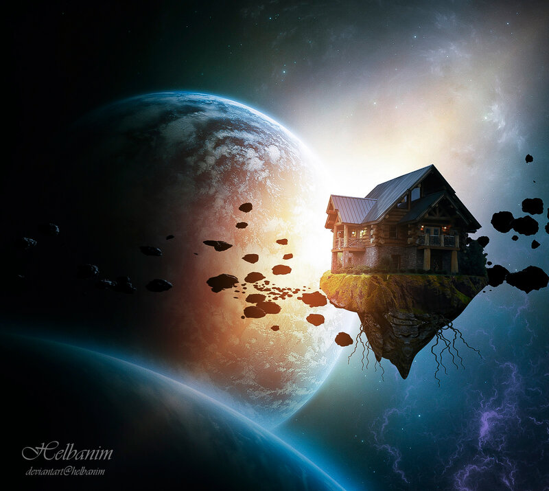 Log Cabin on Floating Island