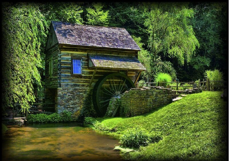 Log Cabin Watermill