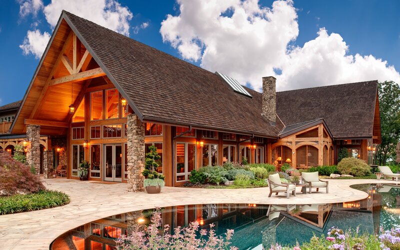 Log Cabin with Pool