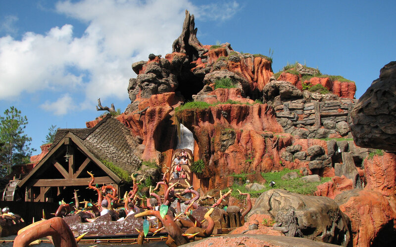 Log Flume Ride at Theme Park