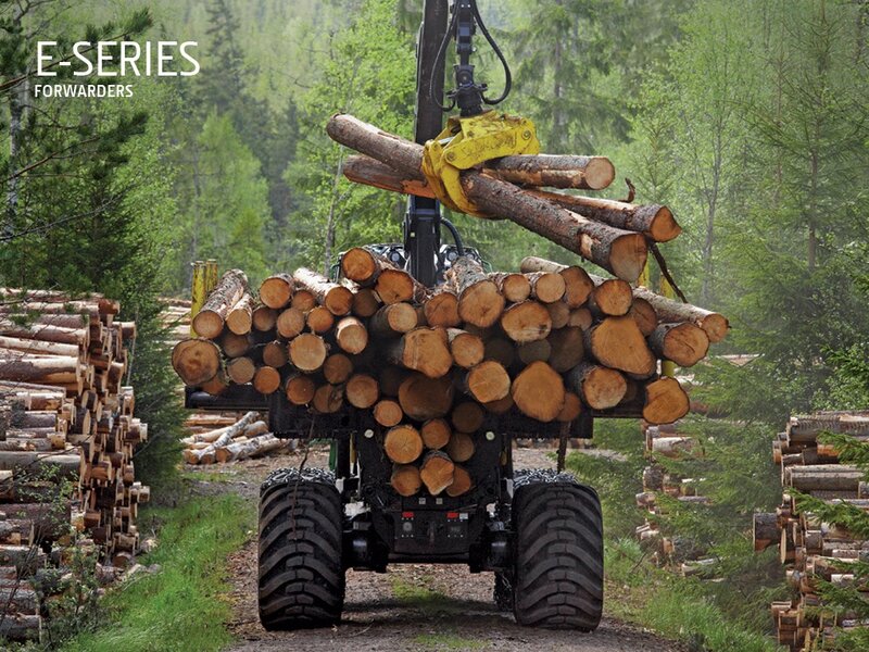 Log Loader in Forest — Green, Industrial, Summer