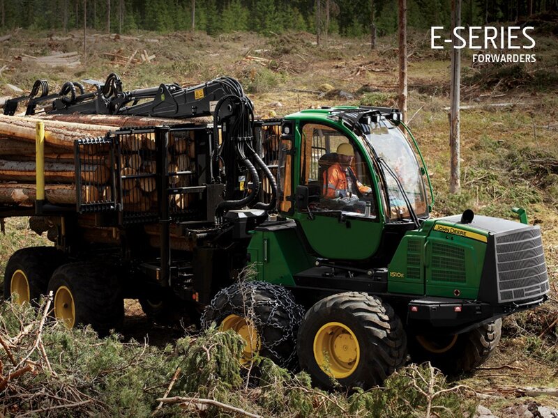 Log Loader in Forest — Green, Industrial