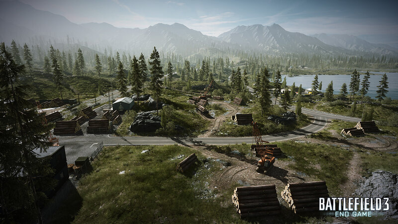 Logging Camp in Mountains