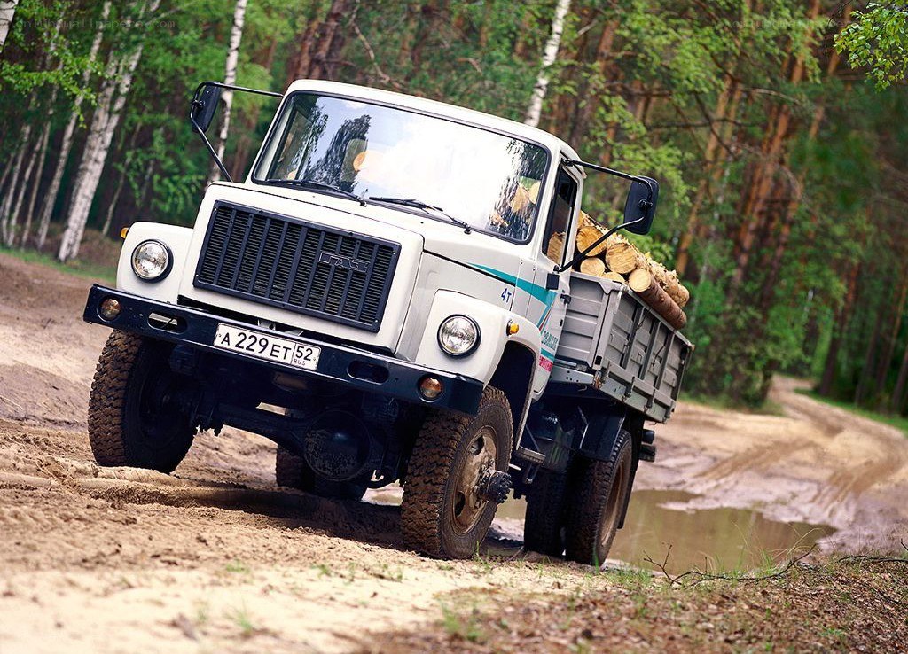 Logging truck on forest road