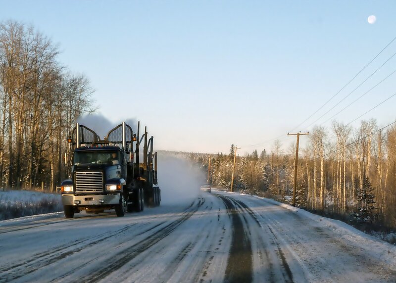 Logging Truck on Snow