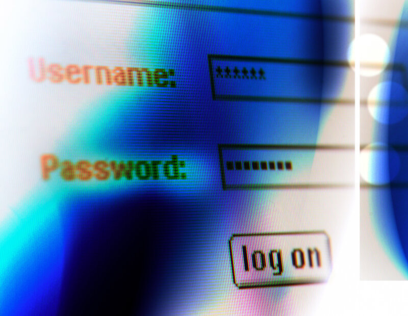 login screen on a digital device