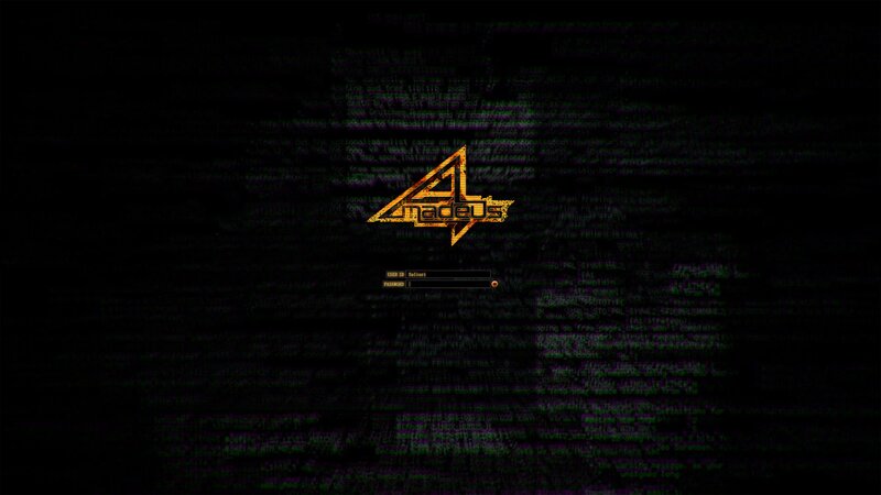 Login Screen with Logo — Black