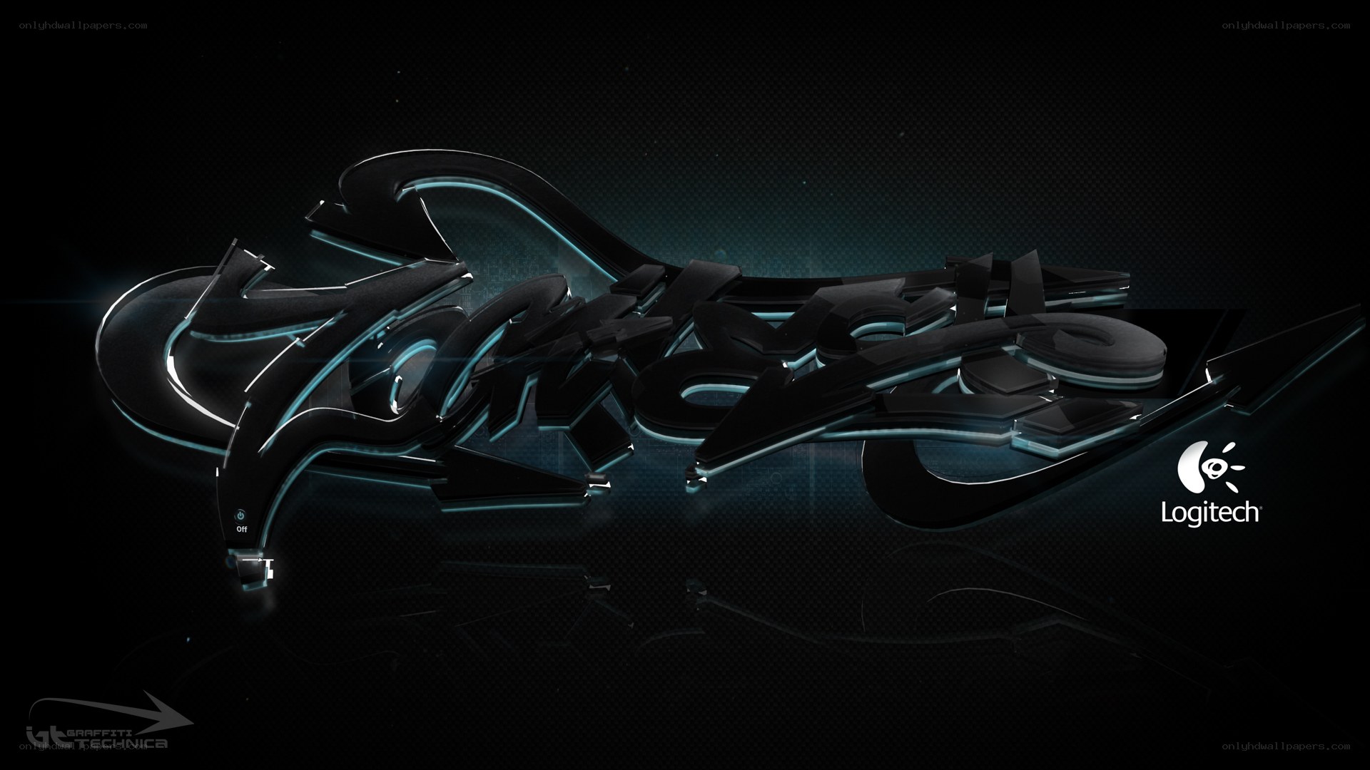 Logitech graffiti logo art