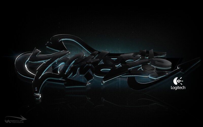 Logitech graffiti logo